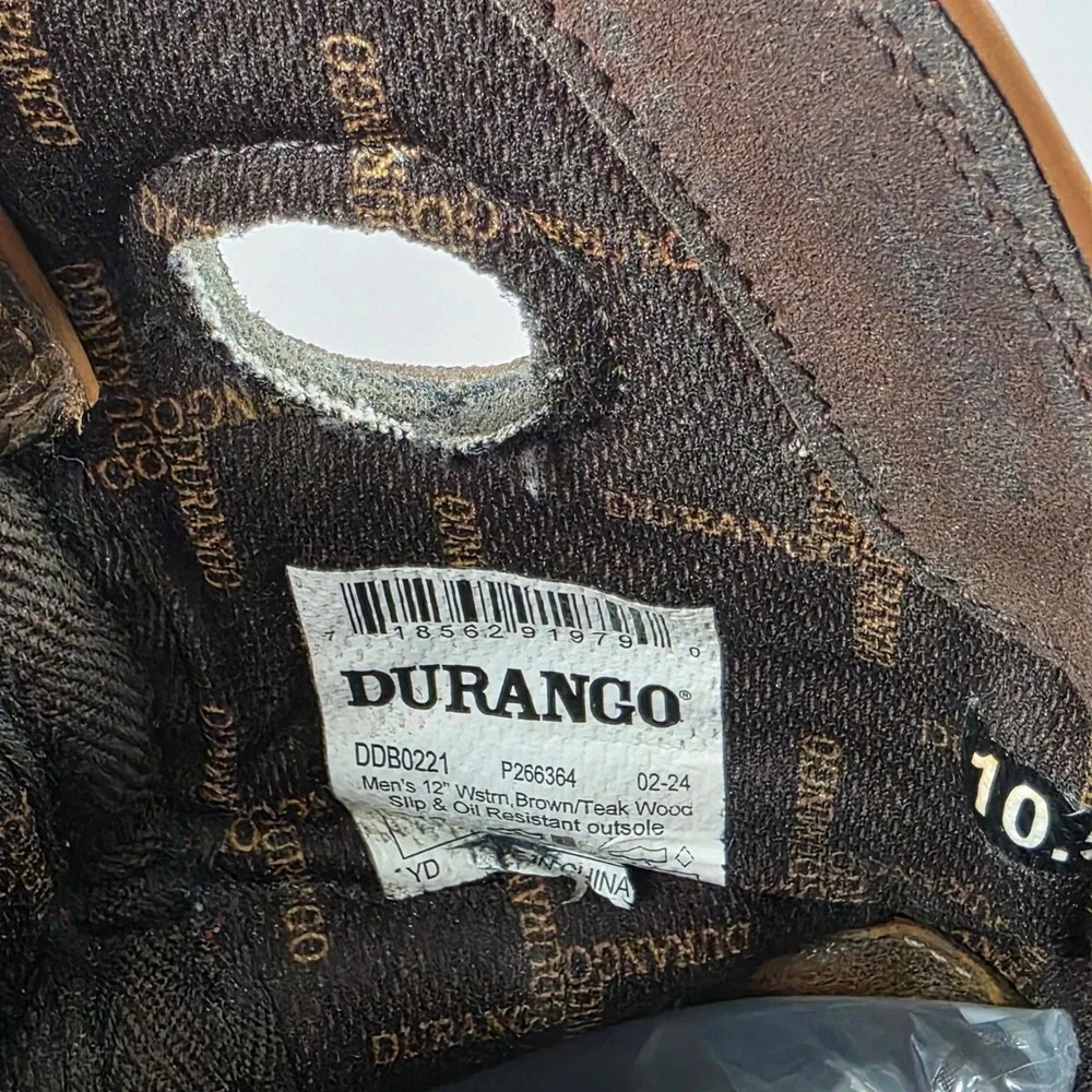Durango Men's Rebel Pro Brown Western Boot in Brown/Teak Wood sz 10.5